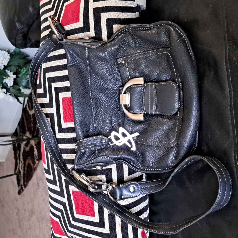 Vtg Leather Crossbody Bag